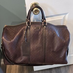 Gucci Brown Diamante Leather Bag